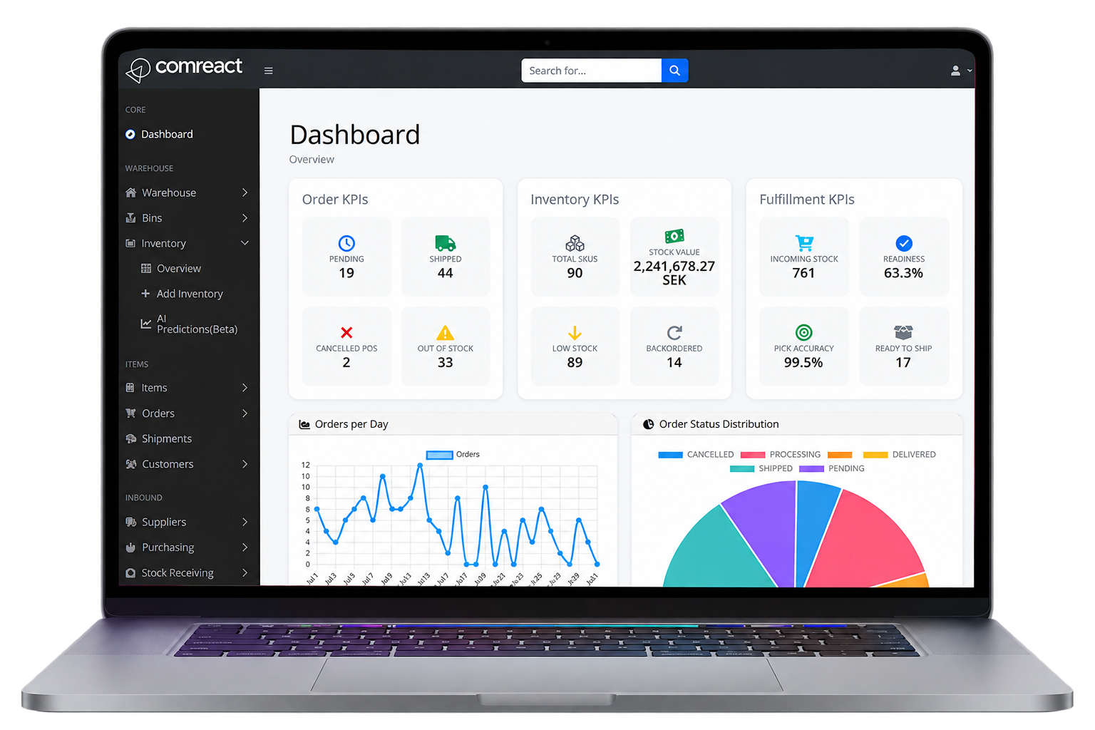 Comreact Cloud Interface